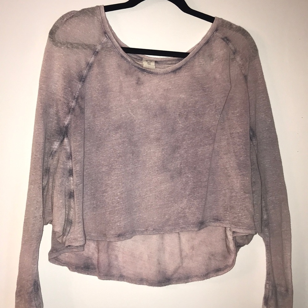 FREE PEOPLE light purple cropped sweater!!!!